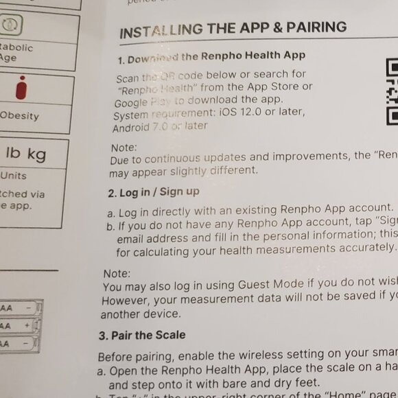 BNIB Renpho Elis 2XL Smart Body Scale - Picture 8 of 9